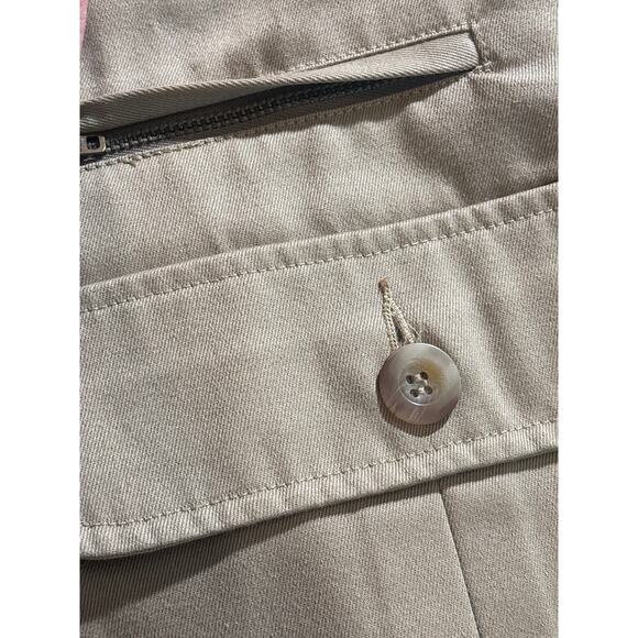 TravelSmith Coat Blazer Jacket Men's Size 42 Khaki Flap Pockets Aviation Utility - Picture 7 of 10